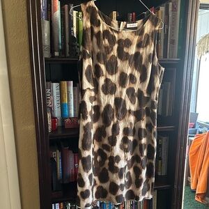 Calvin Klein animal print shift dress large